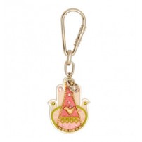 Pink Hamsa Hand Key Chain